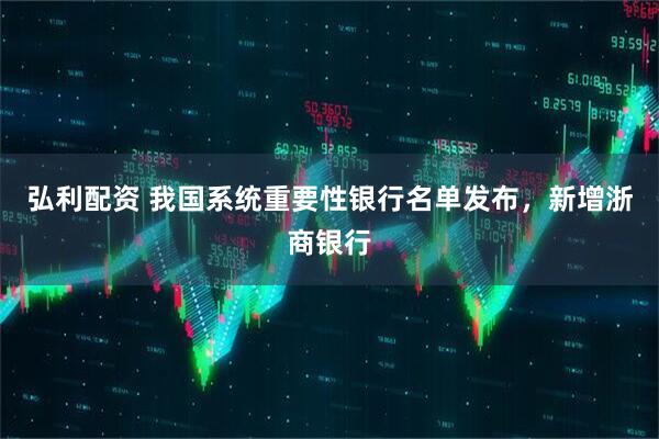 弘利配资 我国系统重要性银行名单发布，新增浙商银行
